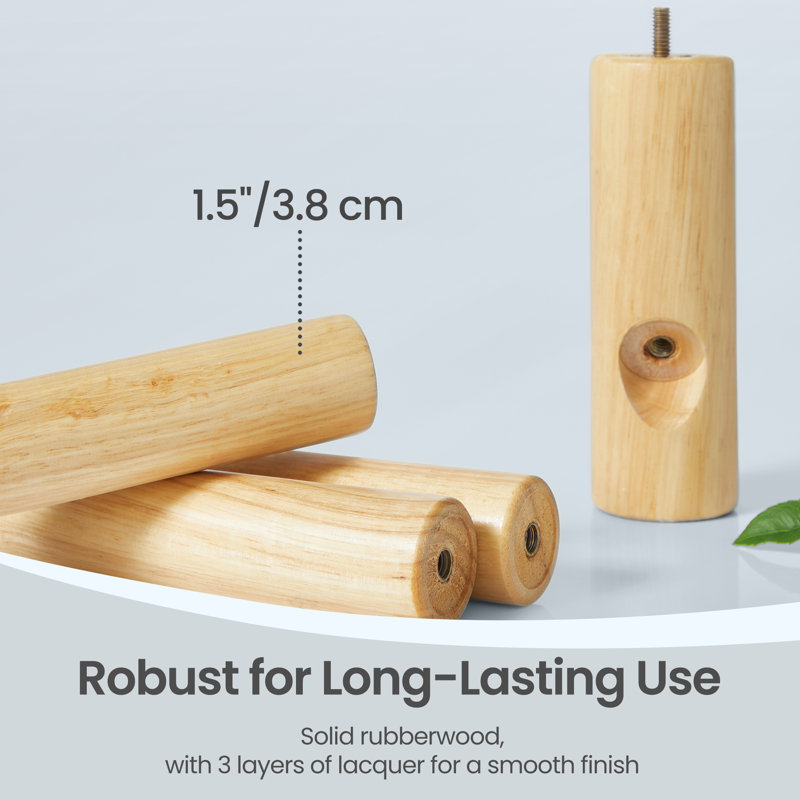 Latitude Run® Trikomou Solid Wood 8-Hook Freestanding Coat Rack